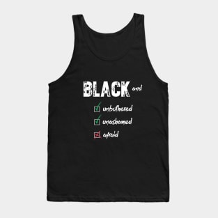 "Black and.." (White Design) Tank Top